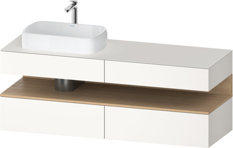 Duravit Qatego Konsolenwaschtischunterbau, 2 Auszüge, 2 Schubkästen, Ausschnitt links, 1600x550x600mm, Nische Eiche Natur, QA4777030840000 Duravit Qatego Konsolenwaschtischunterbau, 2 Auszüge, 2 Schubkästen, Ausschnitt links, 1600x550x600mm, Nische Eiche Natur, QA4777030840000 von Duravit