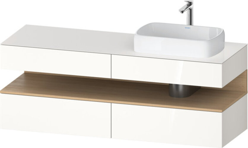 Duravit Qatego Konsolenwaschtischunterbau, 2 Auszüge, 2 Schubkästen, Ausschnitt rechts, 1600x550x600mm, Nische Eiche Natur, QA4778030220010 Duravit Qatego Konsolenwaschtischunterbau, 2 Auszüge, 2 Schubkästen, Ausschnitt rechts, 1600x550x600mm, Nische Eiche Natur, QA4778030220010 von Duravit