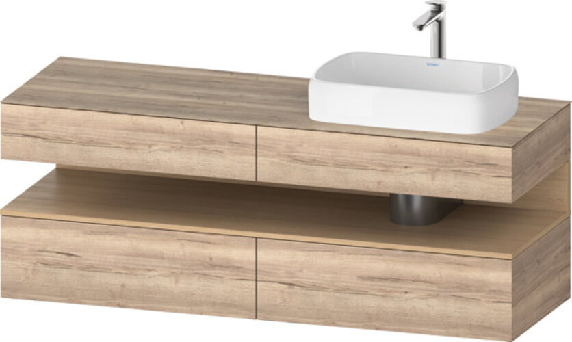 Duravit Qatego Konsolenwaschtischunterbau, 2 Auszüge, 2 Schubkästen, Ausschnitt rechts, 1600x550x600mm, Nische Eiche Natur, QA4778030550010 Duravit Qatego Konsolenwaschtischunterbau, 2 Auszüge, 2 Schubkästen, Ausschnitt rechts, 1600x550x600mm, Nische Eiche Natur, QA4778030550010 von Duravit