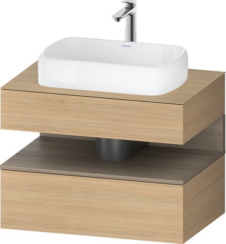 Duravit Qatego Konsolenwaschtischunterbau wandhängend Natur Eiche Matt 800x550x600 mm - QA4730035300 QA4730035300010 von Duravit