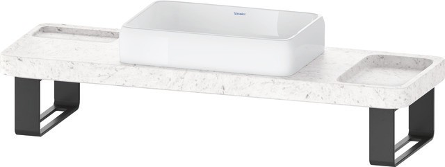 Duravit Qatego Waschtisch mit Konsole und Konsolenträger 1400x450x900 mm - D4800700 D4800700 von Duravit