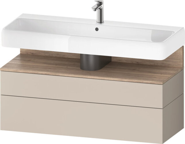 Duravit Qatego Waschtischunterbau, 1 Auszug und 1 Schublade, 1190x470x590mm, Nische Eiche Mamoriert, QA4396055830010 Duravit Qatego Waschtischunterbau, 1 Auszug und 1 Schublade, 1190x470x590mm, Nische Eiche Mamoriert, QA4396055830010 von Duravit