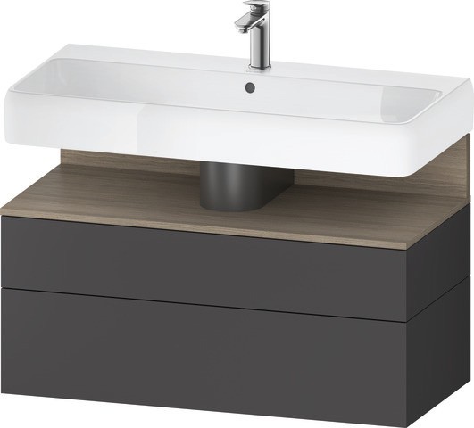 Duravit Qatego Waschtischunterbau wandhängend Graphit Matt 990x470x590 mm - QA4395035490010 QA4395035490010 von Duravit