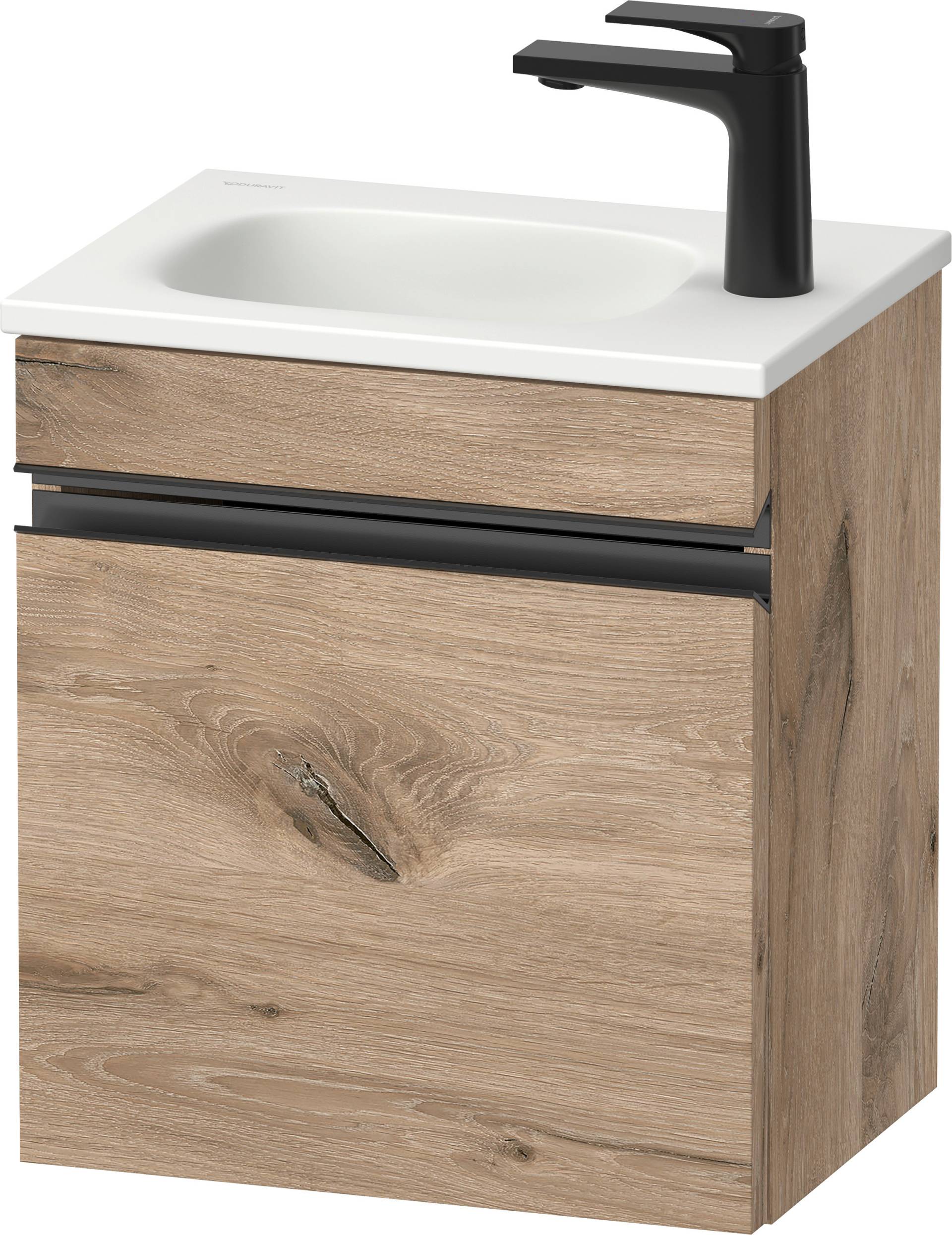 Duravit Sivida Waschtischunterbau, Türanschlag rechts, Griffleiste Diamantschwarz Matt, 400x295x440mm, zu Sivida, SV4649RBD550000 Duravit Sivida Waschtischunterbau, Türanschlag rechts, Griffleiste Diamantschwarz Matt, 400x295x440mm, zu Sivida, SV4649RBD550000 von Duravit
