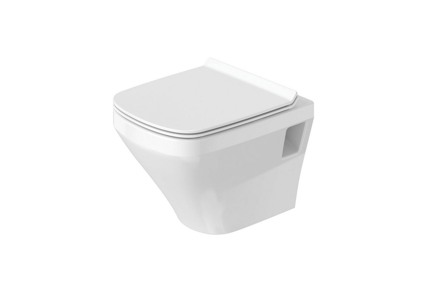 Duravit Tiefspül-WC DuraStyle Compact Wand-WC Set Rimless WC-Sitz Absenkautomatik randlos, Wand-WC inkl. WC-Sitz von Duravit