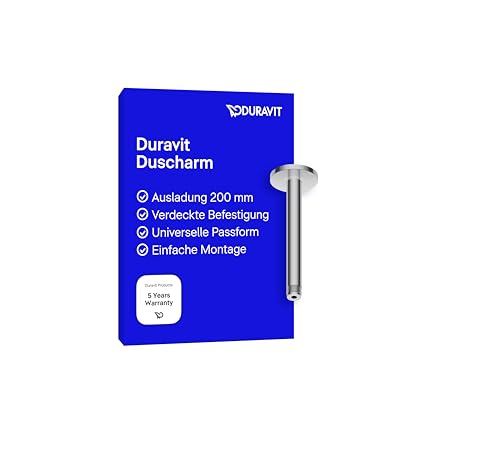 Duravit Universal Duscharm, Duscharmatur Deckenbefestigung, Brausearm 200 mm, Duschbrause rund, Chrom Duravit Universal Duscharm, Duscharmatur Deckenbefestigung, Brausearm 200 mm, Duschbrause rund, Chrom von Duravit