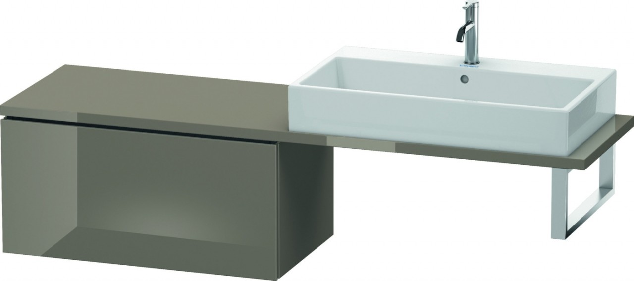 Duravit L-Cube Unterschrank für Konsole Flanell Grau Hochglanz 820x477x400 mm - LC582408989 LC582408989 von Duravit