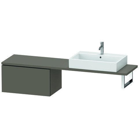 Duravit L-Cube Unterschrank für Konsole Flanell Grau Seidenmatt 720x477x400 mm - LC584309090 LC584309090 von Duravit