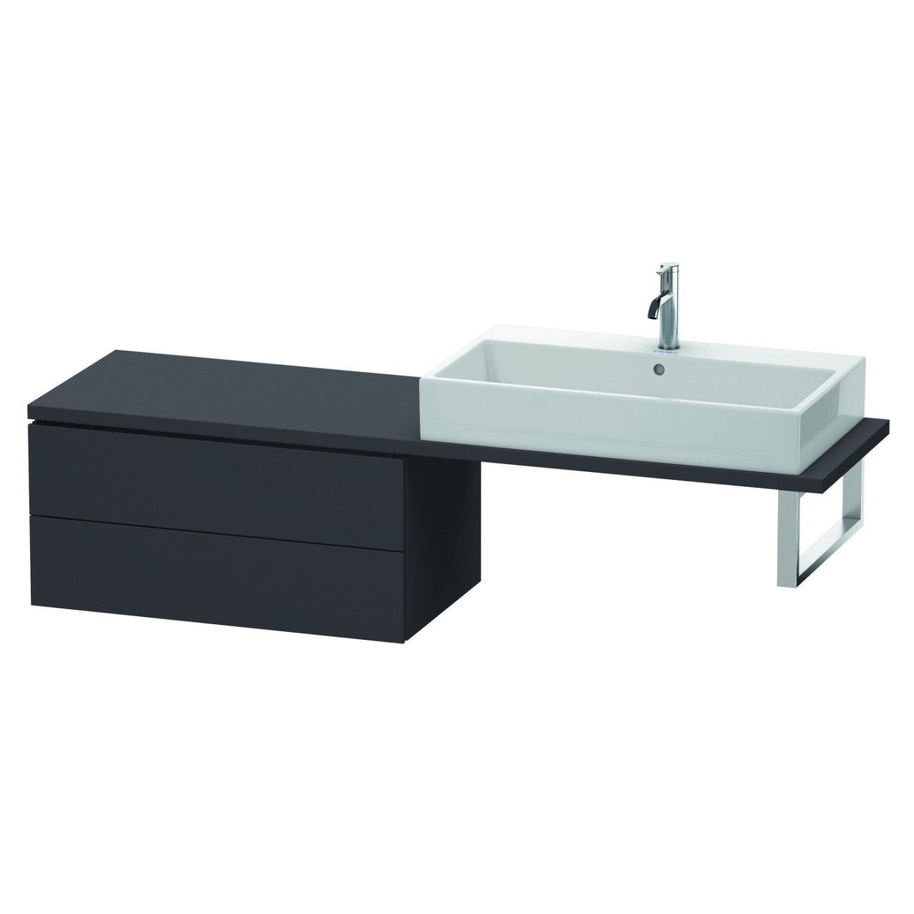 Duravit L-Cube Unterschrank für Konsole Graphit Supermatt 820x477x400 mm - LC582908080 LC582908080 von Duravit