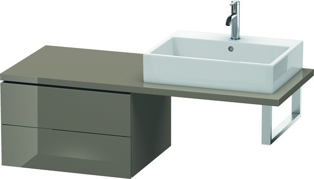 Duravit L-Cube Unterschrank für Konsole Flanell Grau Hochglanz 620x547x400 mm - LC583808989 LC583808989 von Duravit