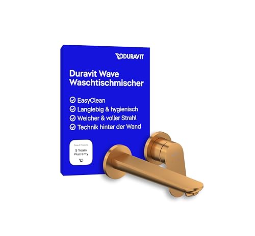 Duravit Wave Waschtischarmatur, Unterputz, Wasserhahn Bad, Armatur Waschbecken, Bronze Gebürstet von Duravit