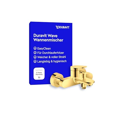 Duravit WA5230000034 Wave Wannenarmatur, Gold Poliert von Duravit