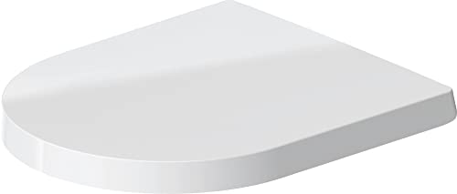Duravit WC-Sitz ME by Starck Compact, Toilettendeckel mit Absenkautomatik, Klodeckel aus Urea-Duroplast, mit Edelstahl Scharnieren, Weiß, Länge: 43,8 cm (verkürzte Version) von Duravit