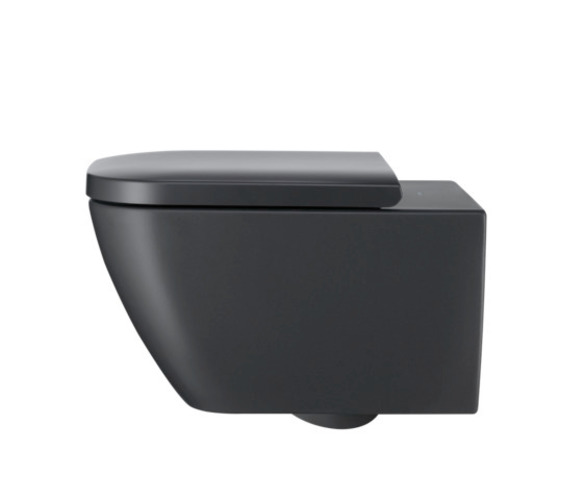 Duravit WC-Sitz Happy D.2 mit SoftClose Scharniere edelstahl, mit Absenkautomatik, 0064591300 von Duravit