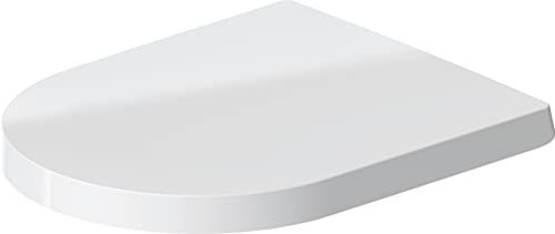 Duravit WC-Sitz ME by Starck, Toilettendeckel aus Urea-Duroplast, Klodeckel mit Edelstahl Scharnieren, Weiß Seidenmatt, Länge: 45,8 cm von Duravit