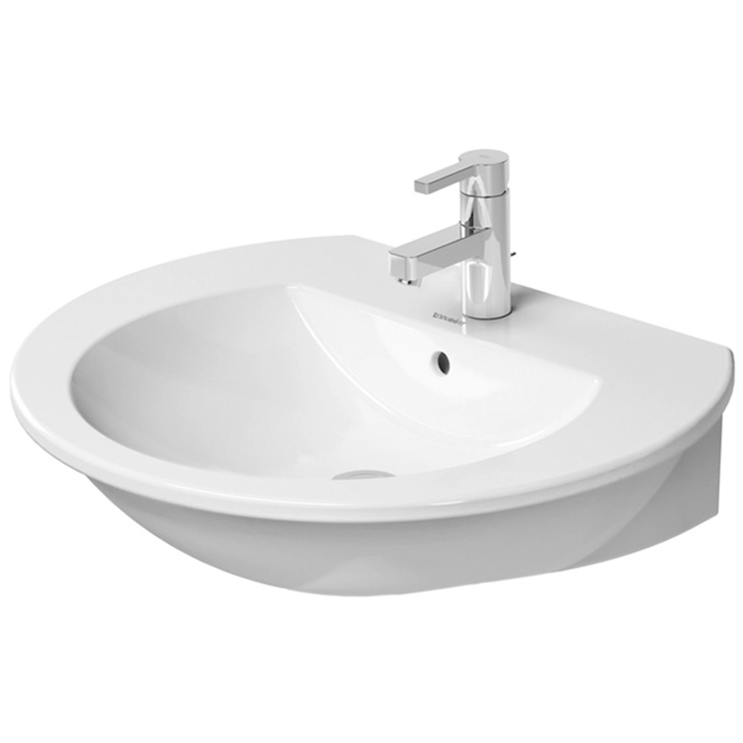 Duravit Waschbecken Darling New 65 cm Weiß mit Überlauf 1 Hahnloch von DURAVIT