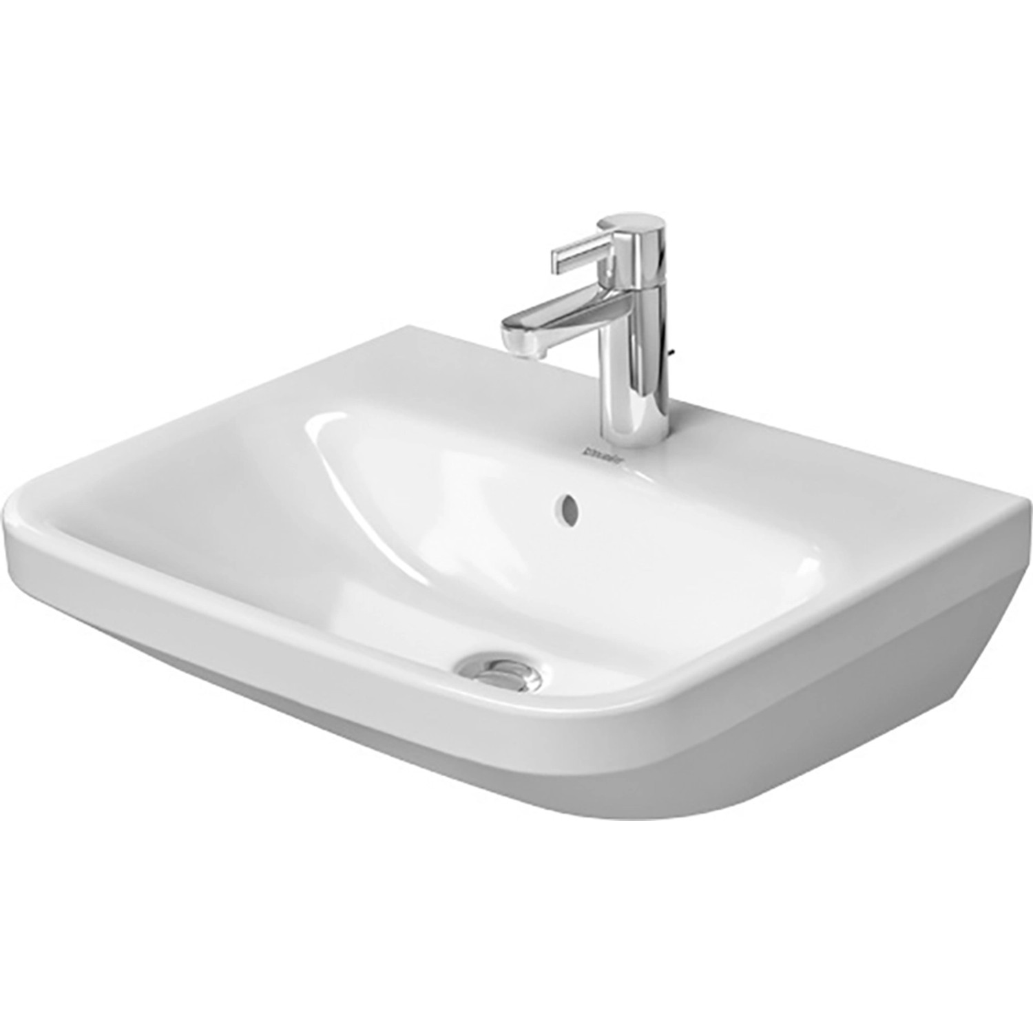 Duravit Waschbecken DuraStyle 55 cm Weiß mit Überlauf 1 Hahnloch WonderGliss von DURAVIT