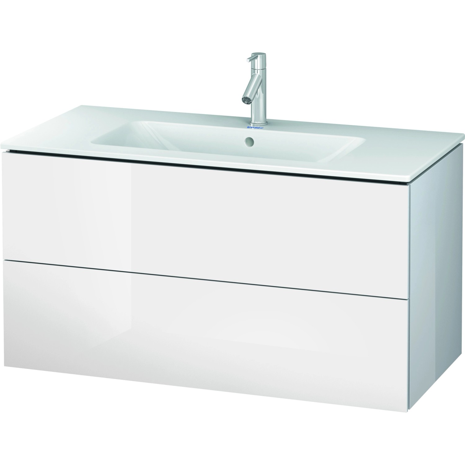 Duravit Waschbeckenunterschrank L-Cube Weiß Hochglanz 102 cm von DURAVIT