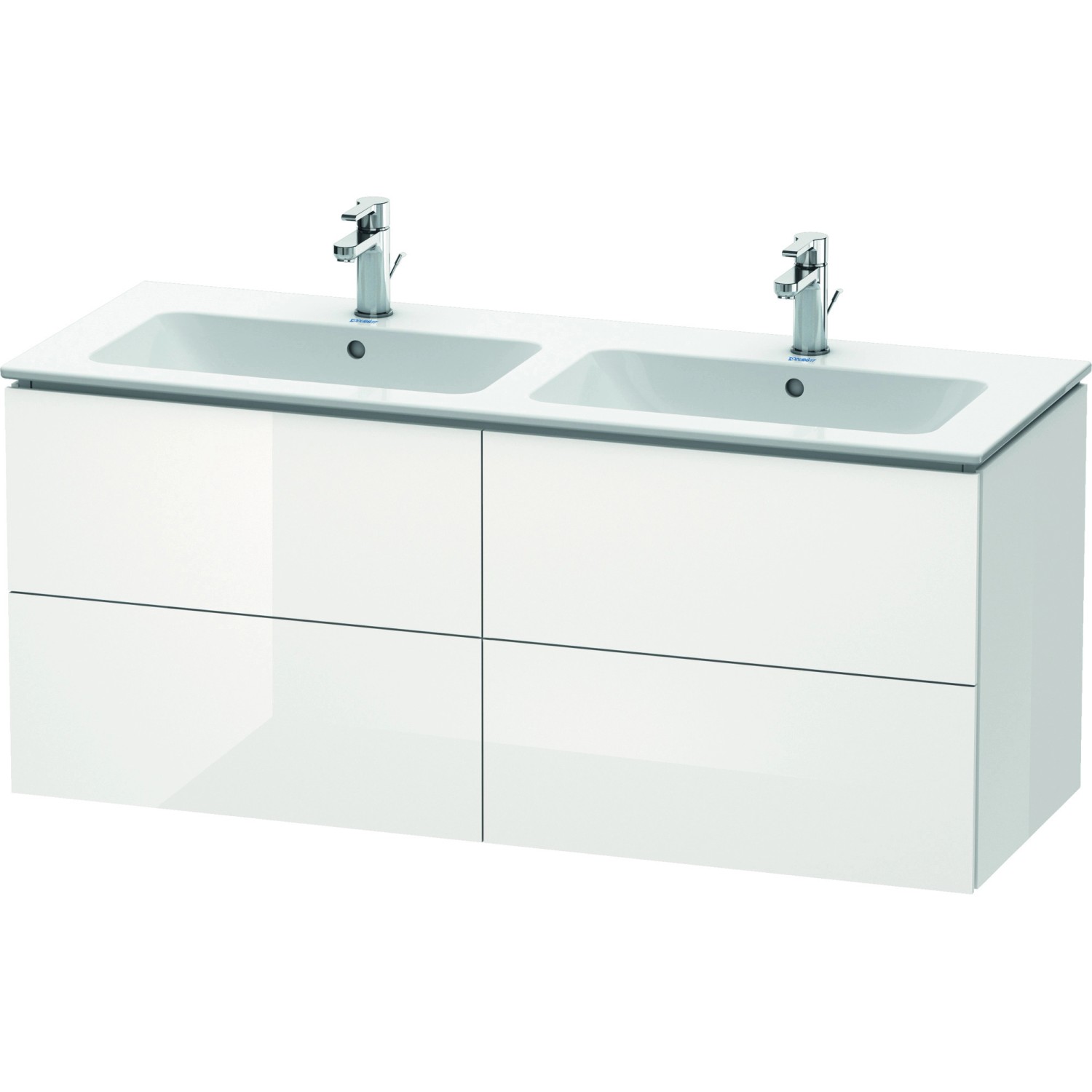 Duravit Waschbeckenunterschrank L-Cube Weiß Hochglanz 129 cm von DURAVIT