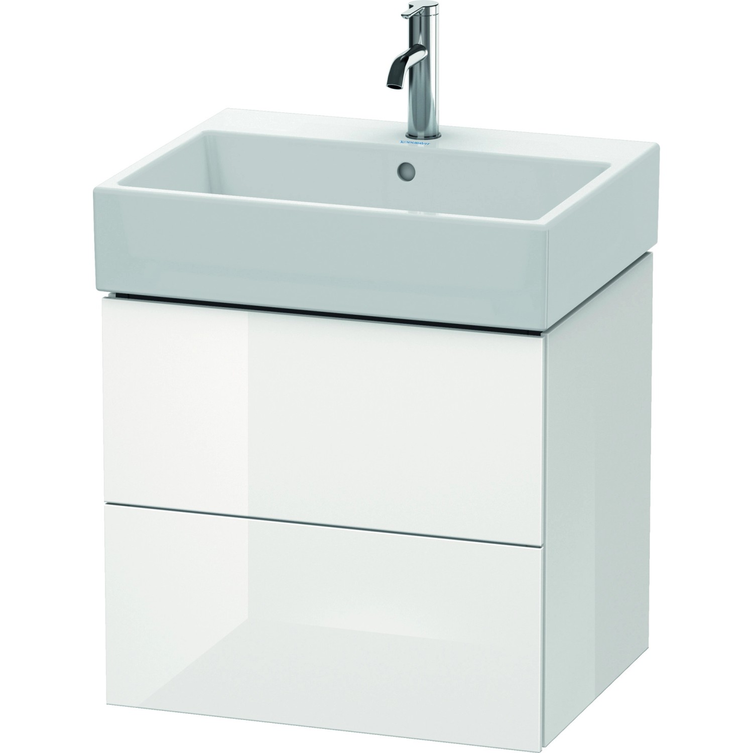 Duravit Waschbeckenunterschrank L-Cube Weiß Hochglanz 58,4 cm von DURAVIT