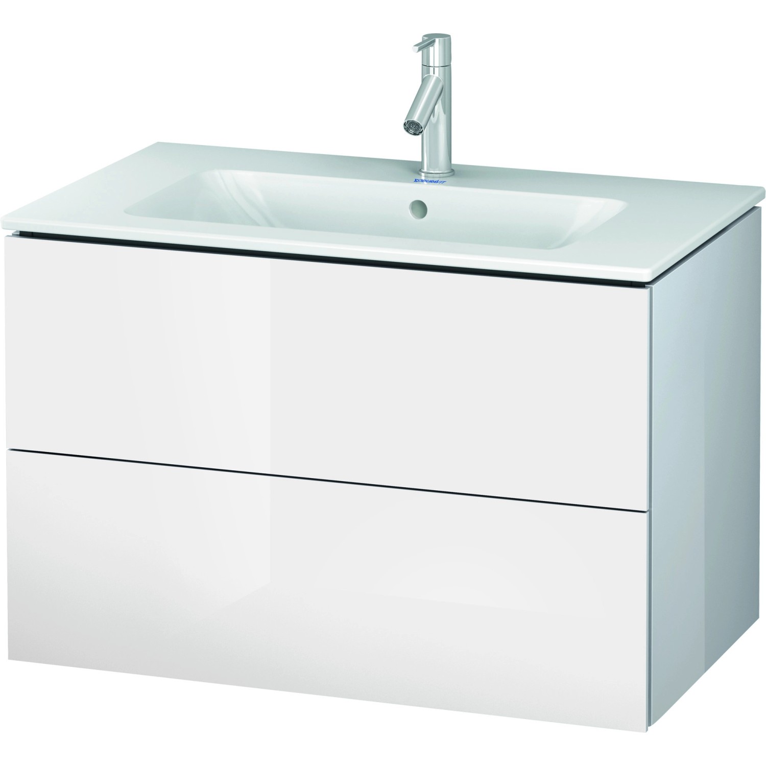 Duravit Waschbeckenunterschrank L-Cube Weiß Hochglanz 82 cm von DURAVIT