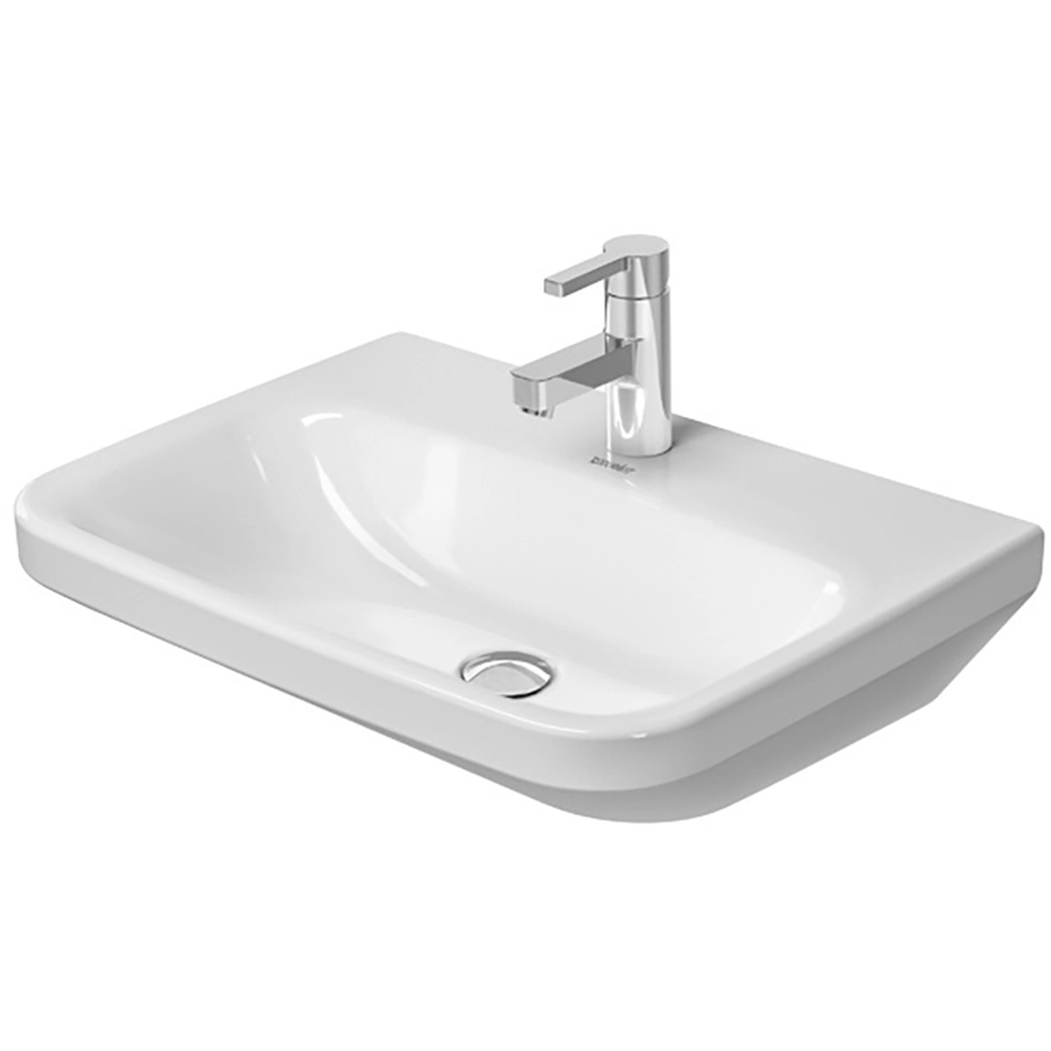 Duravit Waschtisch DuraStyle Med 60 cm Weiß ohne Überlauf ohne Hahnloch von DURAVIT