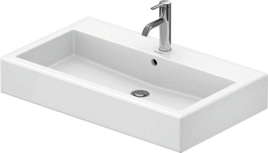 Duravit Waschtisch Vero 800mm, mit Überlauf, mit Hahnlochbank, 1 Hahnloch, 0454800000 von Duravit