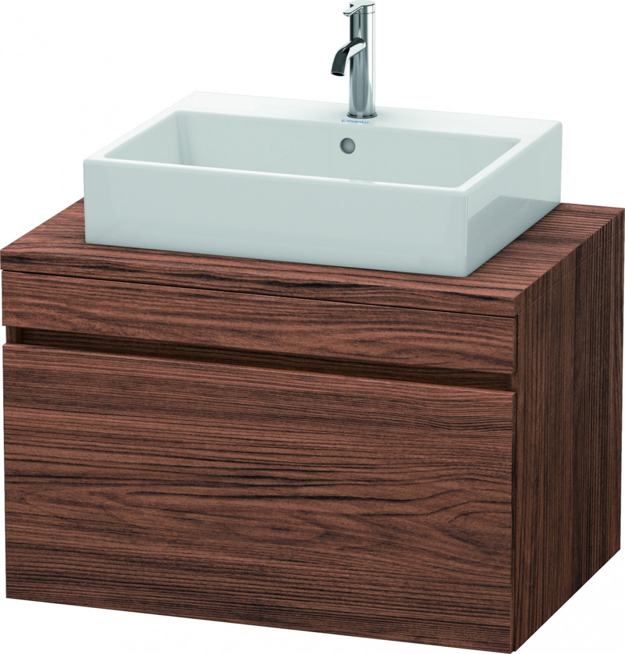 Duravit DuraStyle Konsolenwaschtischunterbau wandhängend Nussbaum dunkel Matt 800x548x512 mm - DS531 DS531202121 von Duravit