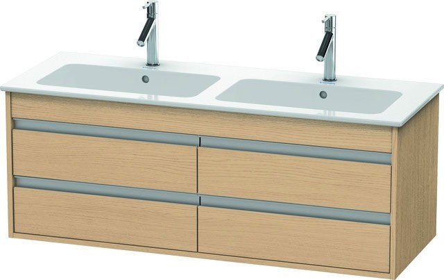 Duravit Ketho Waschtischunterbau wandhängend Natur Eiche Matt 1270x475x480 mm - KT643303030 KT643303030 von Duravit