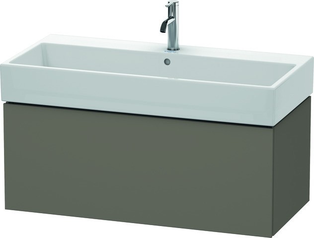 Duravit L-Cube Waschtischunterbau wandhängend Flanell Grau Seidenmatt 984x459x394 mm - LC617809090 LC617809090 von Duravit