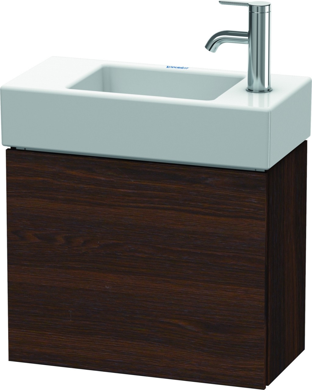 Duravit L-Cube Waschtischunterbau wandhängend Nussbaum gebürstet Matt 480x240x400 mm - LC6246R6969 LC6246R6969 von Duravit