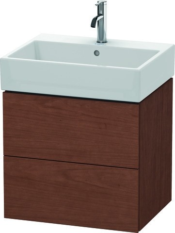 Duravit L-Cube Waschtischunterbau wandhängend Amerikanischer Nussbaum Matt 584x459x544 mm - LC627501 LC627501313 von Duravit