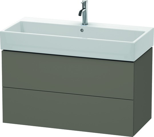 Duravit L-Cube Waschtischunterbau wandhängend Flanell Grau Seidenmatt 984x459x544 mm - LC627809090 LC627809090 von Duravit