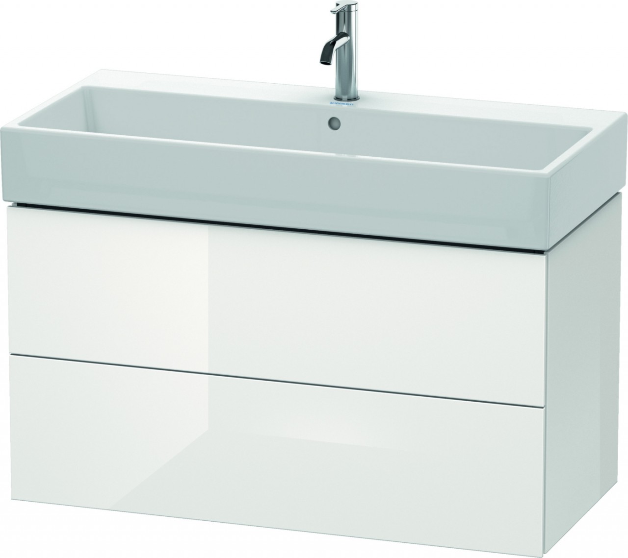 Duravit L-Cube Waschtischunterbau wandhängend Weiß Hochglanz 984x459x544 mm - LC627808585 LC627808585 von Duravit