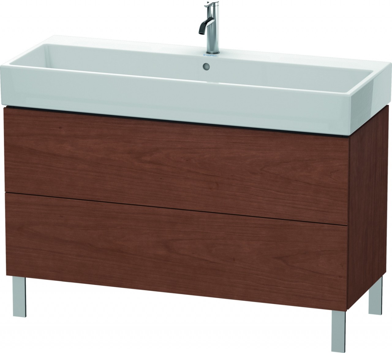 Duravit L-Cube Waschtischunterbau bodenstehend Amerikanischer Nussbaum Matt 1184x459x582 mm - LC6779 LC677901313 von Duravit