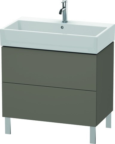 Duravit L-Cube Waschtischunterbau bodenstehend Flanell Grau Seidenmatt 784x459x582 mm - LC677709090 LC677709090 von Duravit