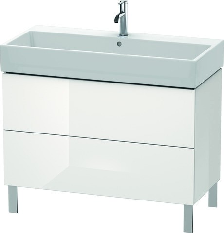 Duravit L-Cube Waschtischunterbau bodenstehend Weiß Hochglanz 984x459x582 mm - LC677808585 LC677808585 von Duravit