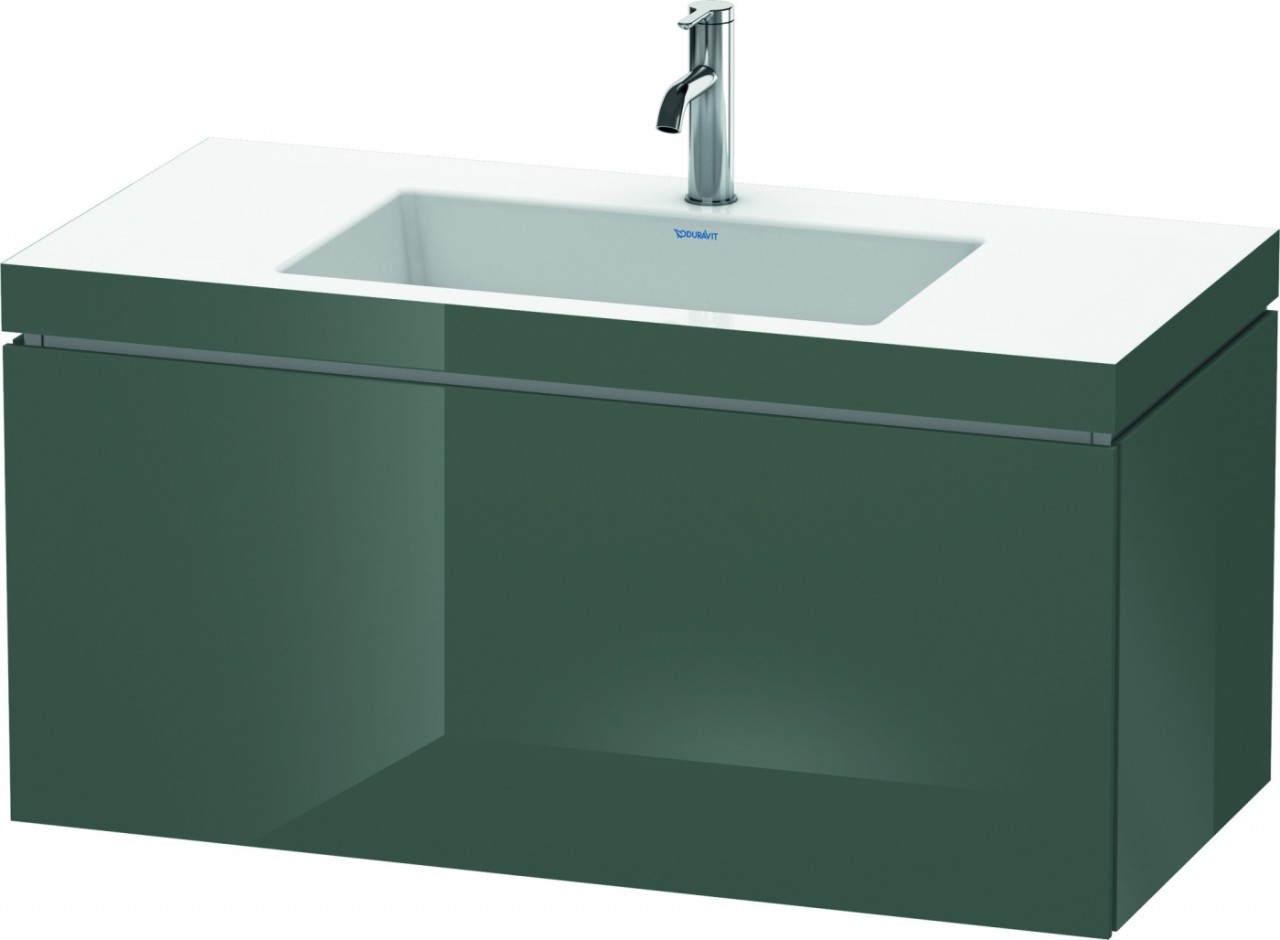 Duravit L-Cube c-bonded Set wandhängend Dolomiti Grau Hochglanz 1000x480x500 mm - LC6918O3838 LC6918O3838 von Duravit