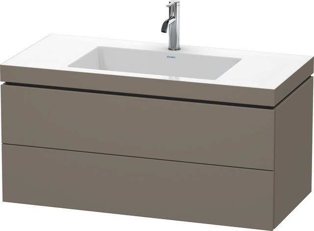 Duravit L-Cube c-bonded Set wandhängend Flanell Grau Seidenmatt 1000x480x500 mm - LC6928O9090 LC6928O9090 von Duravit