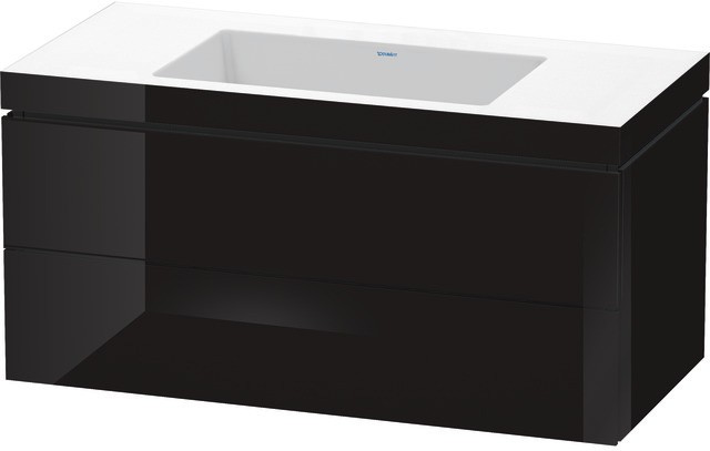 Duravit L-Cube c-bonded Set wandhängend Schwarz Hochglanz 1000x480x500 mm - LC6928N4040 LC6928N4040 von Duravit