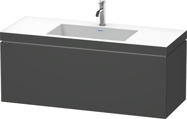 Duravit L-Cube c-bonded Set wandhängend Graphit Matt 1200x480x500 mm - LC6919O4949 LC6919O4949 von Duravit