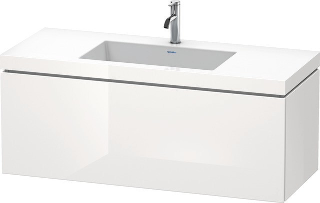 Duravit L-Cube c-bonded Set wandhängend Weiß Hochglanz 1200x480x500 mm - LC6919O8585 LC6919O8585 von Duravit