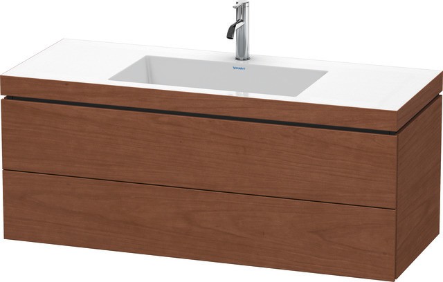 Duravit L-Cube c-bonded Set wandhängend Amerikanischer Nussbaum Matt 1200x480x500 mm - LC6929O1313 LC6929O1313 von Duravit