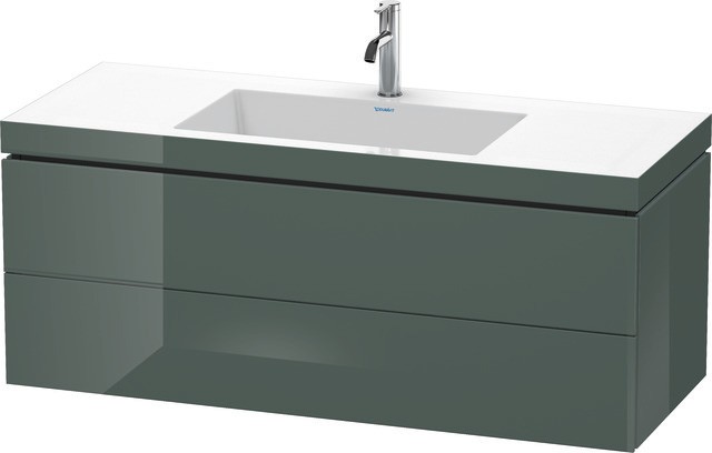 Duravit L-Cube c-bonded Set wandhängend Dolomiti Grau Hochglanz 1200x480x500 mm - LC6929O3838 LC6929O3838 von Duravit