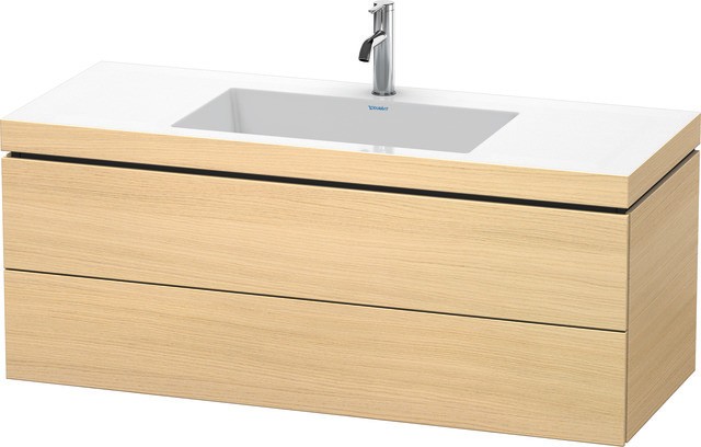 Duravit L-Cube c-bonded Set wandhängend Mediterrane Eiche Matt 1200x480x500 mm - LC6929O7171 LC6929O7171 von Duravit