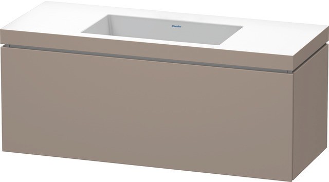 Duravit L-Cube c-bonded Set wandhängend Basalt Matt 1200x480x500 mm - LC6919N4343 LC6919N4343 von Duravit