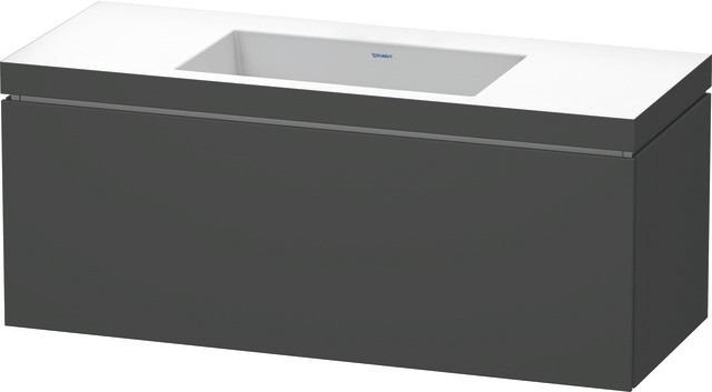 Duravit L-Cube c-bonded Set wandhängend Graphit Matt 1200x480x500 mm - LC6919N4949 LC6919N4949 von Duravit