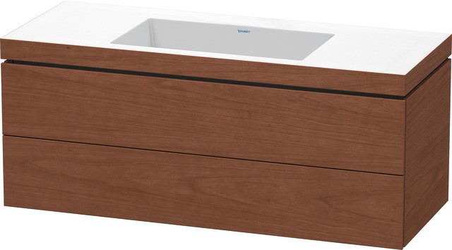 Duravit L-Cube c-bonded Set wandhängend Amerikanischer Nussbaum Matt 1200x480x500 mm - LC6929N1313 LC6929N1313 von Duravit