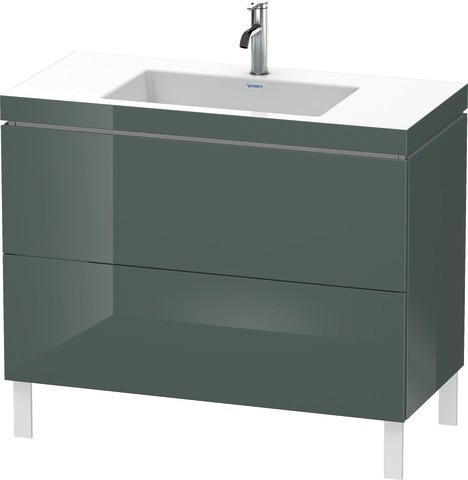 Duravit L-Cube c-bonded Set bodenstehend Dolomiti Grau Hochglanz 1000x480x698 mm - LC6938O3838 LC6938O3838 von Duravit