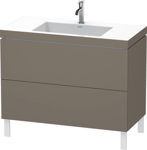 Duravit L-Cube c-bonded Set bodenstehend Flanell Grau Seidenmatt 1000x480x698 mm - LC6938O9090 LC6938O9090 von Duravit